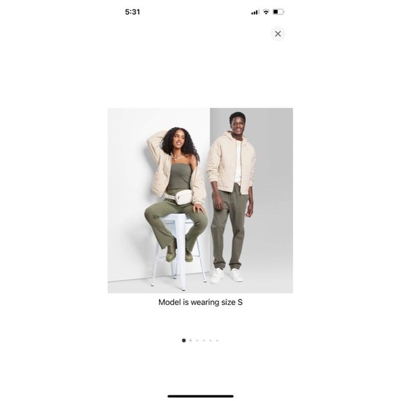 Wild Fable Womens Quilted Jacket Extra Large Ivory Puffer Zip Pockets Hooded New - Picture 11 of 11